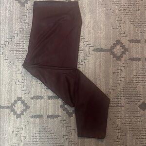 Simply Vera Vera Wang Deep Burgundy Faux-Leather Leggings